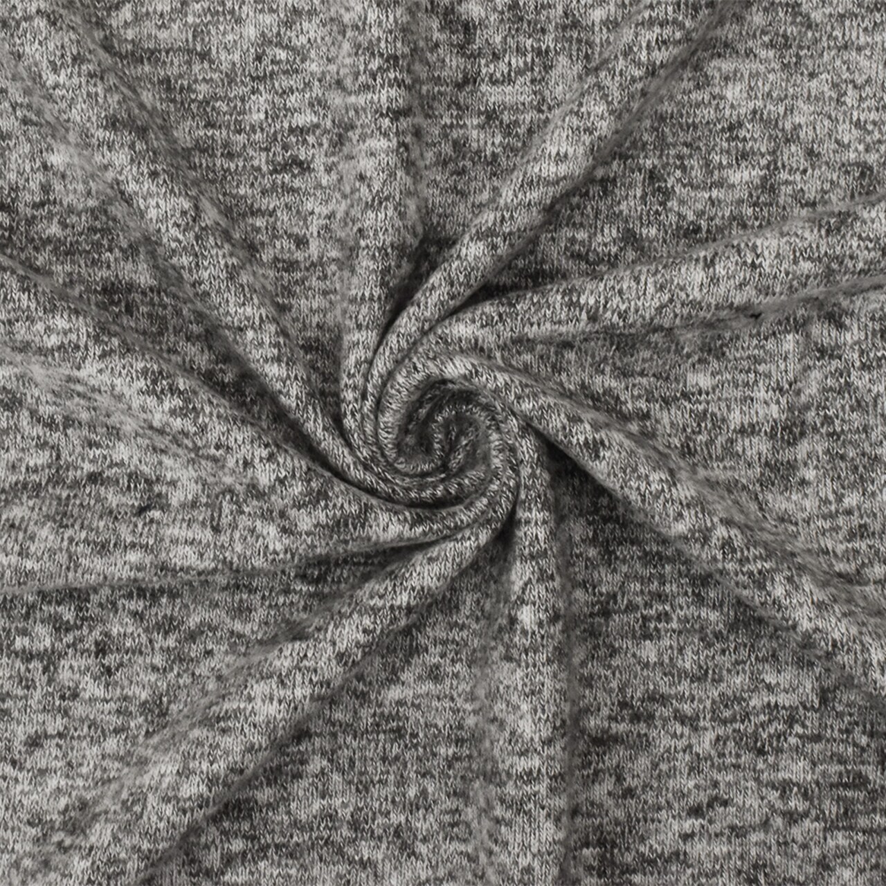 Matte White-Gray Texture Stretch Brushed Jersey Knit Fabric By the Yard